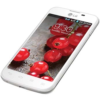 celular desbloqueado LG Optimus L5 II Dual E455 Branco TIM deitado