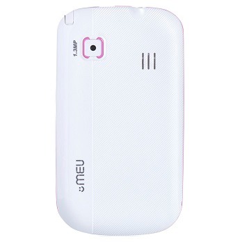 celular desbloqueado Meu SN56 Branco e Rosa câmera