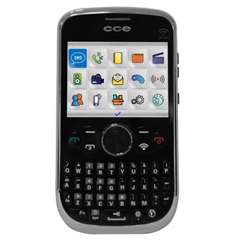 celular desbloqueado CCE Mobi QW35 Preto de frente