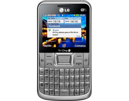 celular desbloqueado LG Tri Chip C333 de frente
