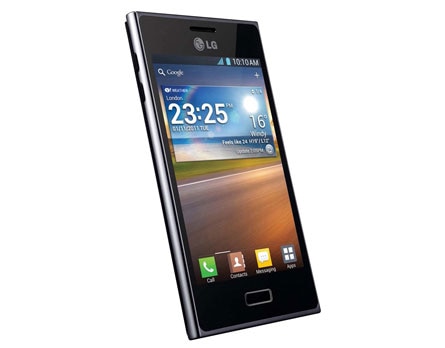 celular desbloqueado LG Optimus L5 Preto CLARO em pé