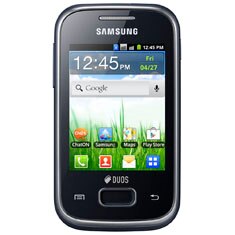 celular desbloqueado Samsung Galaxy Pocket Duos Preto GT S5303 TIM de frente
