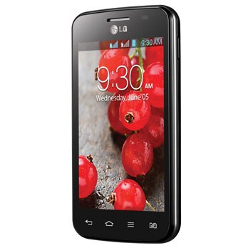celular desbloqueado LG Optimus L4 II Dual E467 Preto TIM em pé