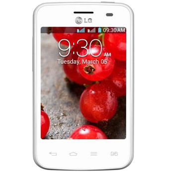celular desbloqueado LG Optimus L3 II Dual E435 Branco TIM de frente