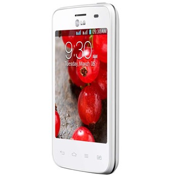 celular desbloqueado LG Optimus L3 II Dual E435 Branco TIM de lado