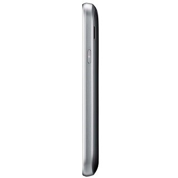 O celular desbloqueado Samsung Galaxy Trend Lite Duos Preto de lado