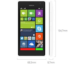 nokia lumia 730 design leve fino tela 4,7''