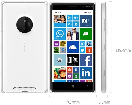 nokia smartphone lumia 830 tela 5'' design slim leve fino