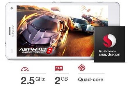 sony xperia z3 compact snapdragon 2,5ghz quadcore android 4.4 kitkat