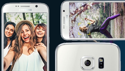 smartphone samsung galaxy s6 tela 5.1 polegadas branco cameras 16mp 5mp virtual shot selfie zoom 8x flash led