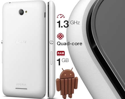 smartphone sony xperia e4 dual chip branco android kitkat 