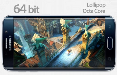 smartphone galaxy s6 edge tela 5.1 polegadas preto safira android lollipop processador octa core arquitetura 64 bit