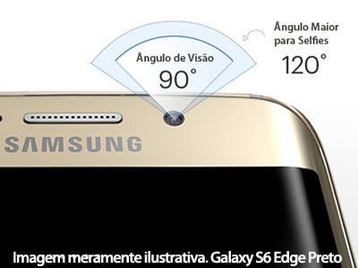 smartphone galaxy s6 edge tela 5.1 polegadas preto safira camera frontal 5mp selfie virtual shot