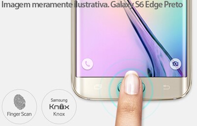Smartphone Samsung Galaxy S6 Edge Sm G925i Preto Com 32gb Tela De