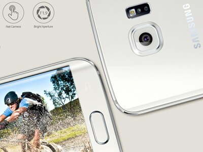 Smartphone Samsung Galaxy S6 Edge câmera traseira 16MP