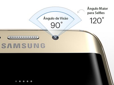 Smartphone Samsung Galaxy S6 Edge câmera frontal 5MP