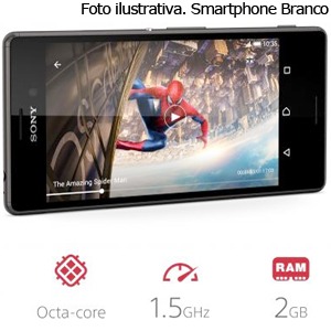 smartphone sony xperia m4 aqua dual 5 polegadas ips 4g 3g branco processador octa core 1.5ghz 2gb ram
