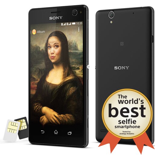 smartphone selfie sony xperia c4 dual 5.5polegadas preto