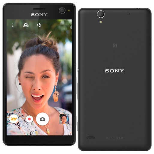 smartphone selfie sony xperia c4 dual 5.5polegadas preto camera frontal 5mp traseira 13mp