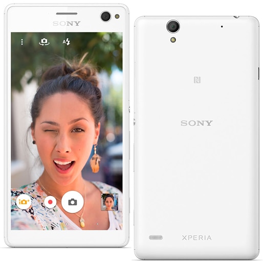 smartphone selfie sony xperia c4 dual 5.5polegadas branco camera frontal 5mp traseira 13mp