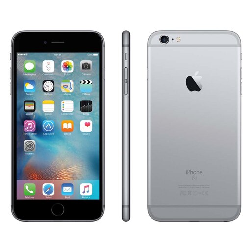 iphone 6s plus apple 128 gb cinza espacial