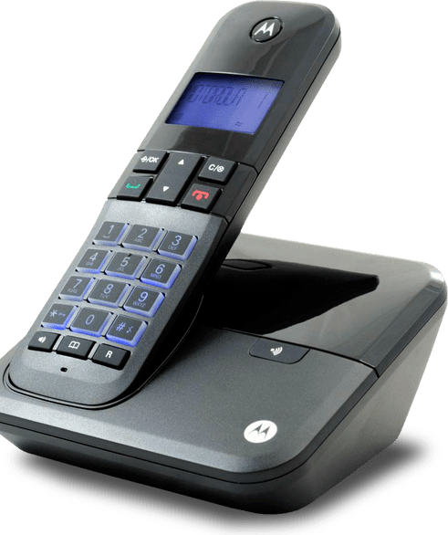 Telefone sem fio Motorola iluminação azul