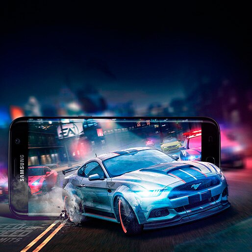 Smartphone Samsung Galaxy S7 Edge jogos velozes