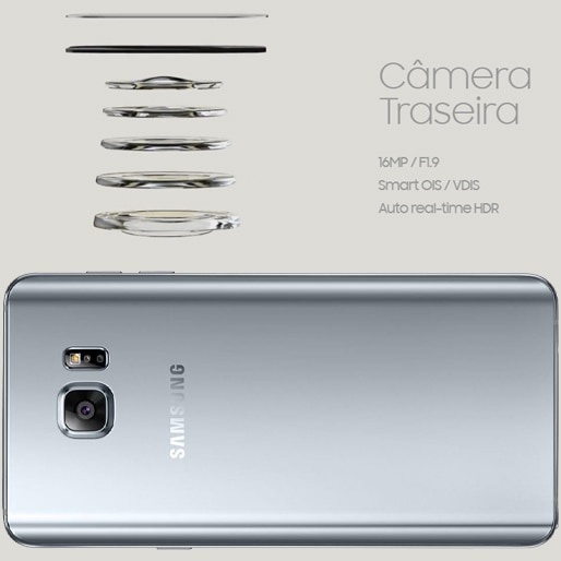  Galaxy Note 5 Câmeras 5MP 16 MP 