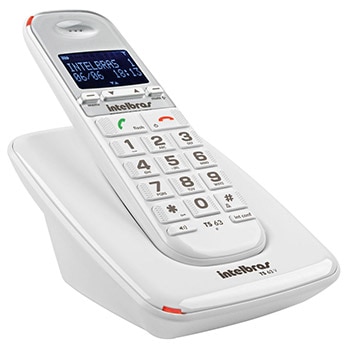 telefone Intelbras sem fio digital TS 63V Branco