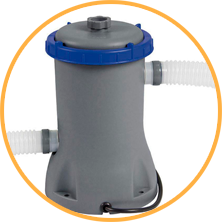 A capacidade de filtragem é de 2.006 l/h e funciona em 220V Piscina Bestway Fast Set filtro água