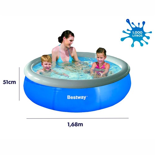 Curtição para toda a família piscina bestway fast set medidas