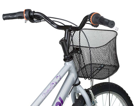 bicicleta Caloi Ventura Aro 26 Prata Violeta cesto