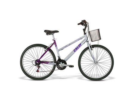 bicicleta Caloi Ventura Aro 26 Prata Violeta
