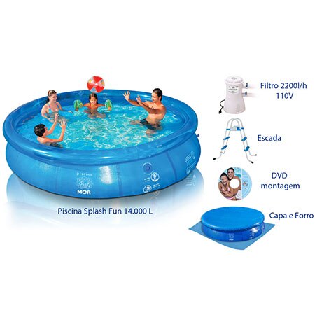 Combo Mor Piscina Splash Fun 110V 14.000 Litros