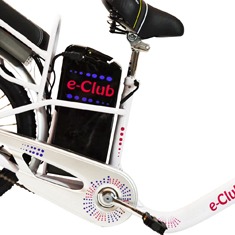 bicicleta elétrica aro 18 Blitz E Club Branca close