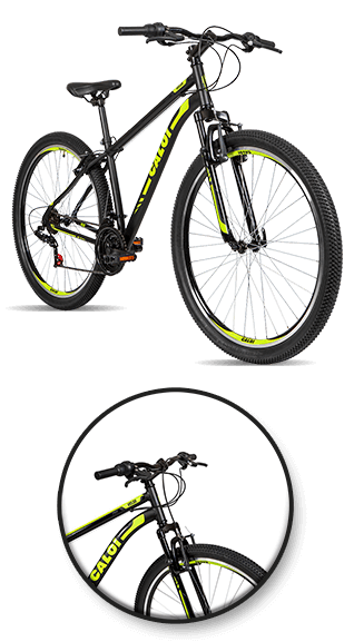 Bicicleta Aro 29 Caloi Velox II com Suspensão Dianteira e 21 Marchas –  Preta | Casas Bahia