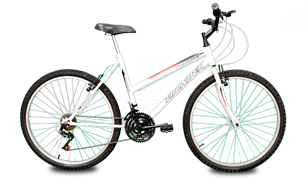 Resistente e altamente durável, a bike suporta até 100kg Bicicleta Mountain Bike Track Thunder Quadro Guidão