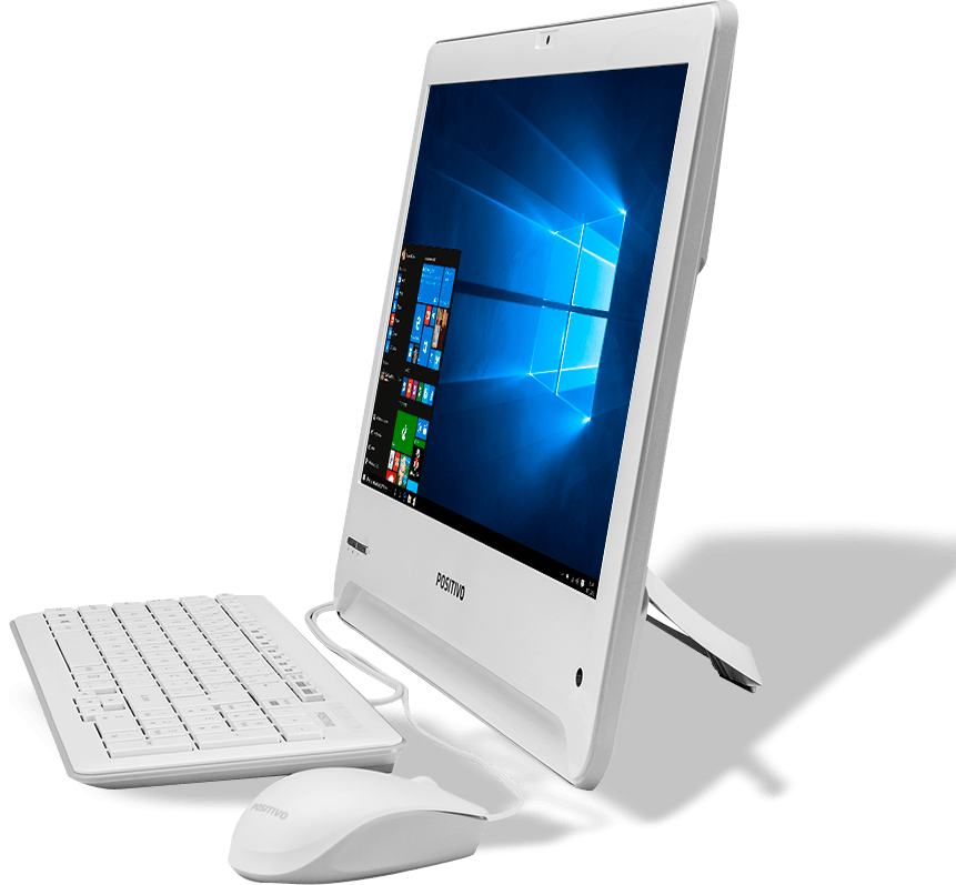 Possui conector para cabo de rede Computador Positivo All in One rede