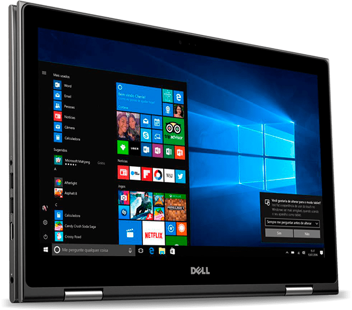 Notebook Conversível Dell Inspiron I155578B10C Windows 10
