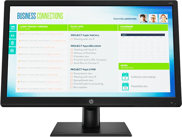 monitor hp v19b led hd widescreen
