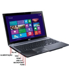 notebook Acer Aspire V3 571 6654 de lado