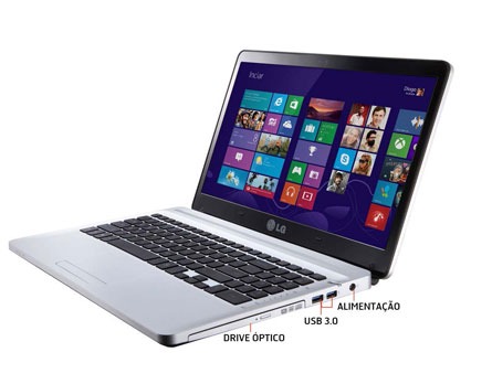 notebook LG A560 T.7457 3D aberto