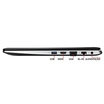 notebook Touch Asus VivoBook S400CA CA178H conexões