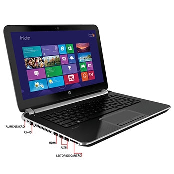notebook HP Pavilion 14-n030br conexões