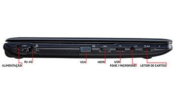 notebook Samsung ATIV Book 2 270E5G KD1 conexões