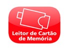 Com o leitor de cartão, a transferência de arquivos é muito mais rápida e prática