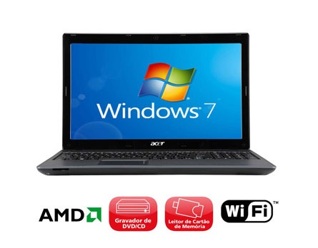 Alto desempenho e praticidade com o Notebook Acer - Computador possui tela de LED de 15,6 polegadas