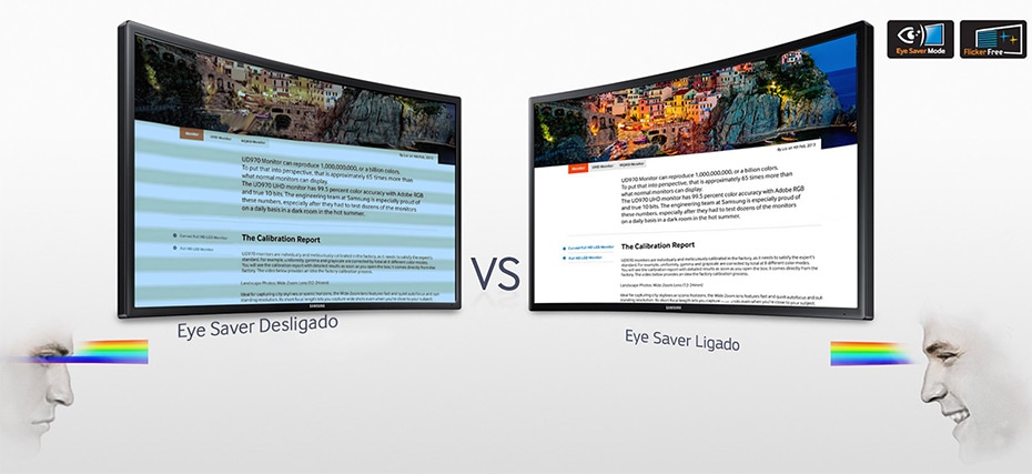 Monitor led 24 polegadas samsung Eye Saver Mode 