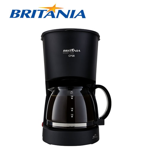 cafeteira eletrica britania preta vidro