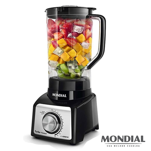 Liquidificador Mondial Premium Black L1000 eletroportáteis cozinha equipamento
